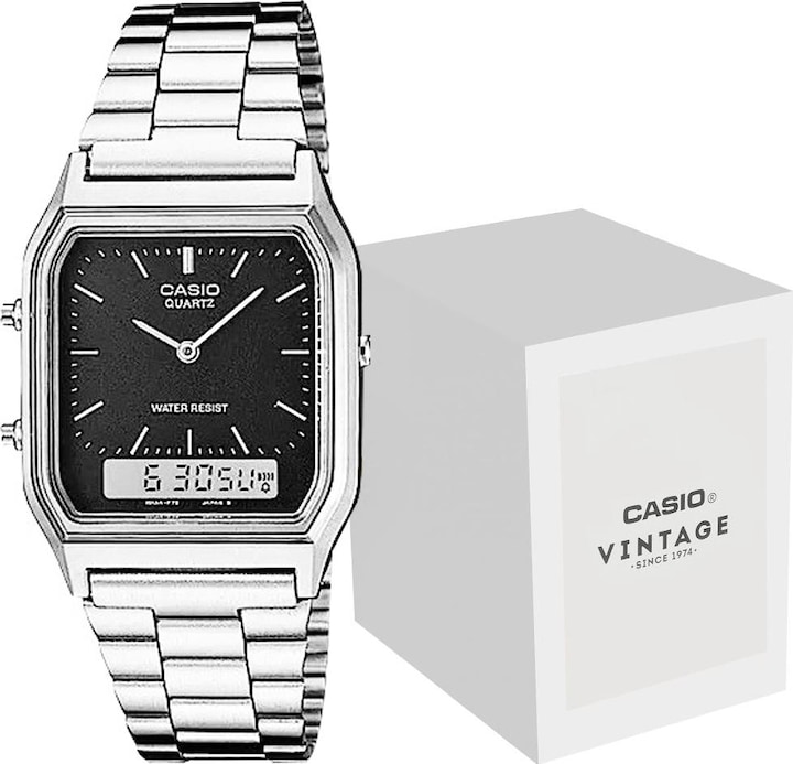 Actual product image Casio Vintage Aq-230a-1dmqyes (Analogue wristwatch, Digital watch, 27.80 mm)