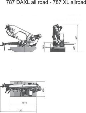 Image du produit Femi 8487025 787DA XL Allroad Scie à ruban mobile avec système de sac hydraulique