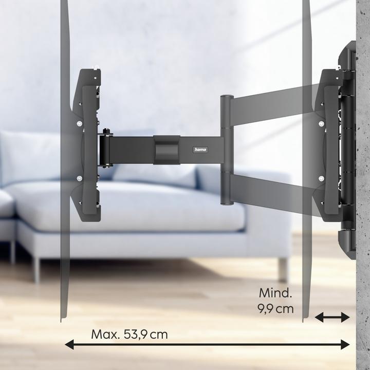 Produktbild Hama TV-Wandhalterung, schwenkbar, neigbar, ausziehbar, 305cm (120"), bis 100 kg (Wand, 120", 100 kg)