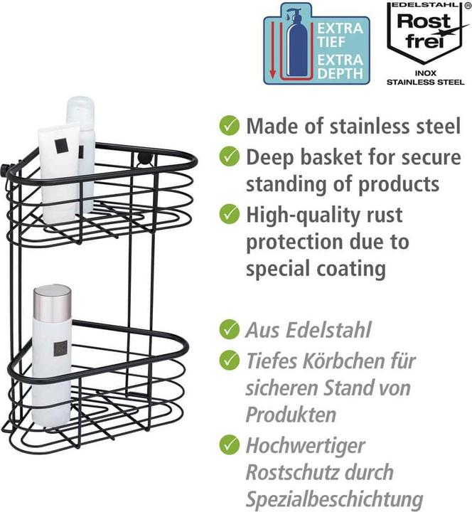 Produktbild Wenko Eckregal 2 Etagen Trestina (25 x 16.50 x 35 cm)