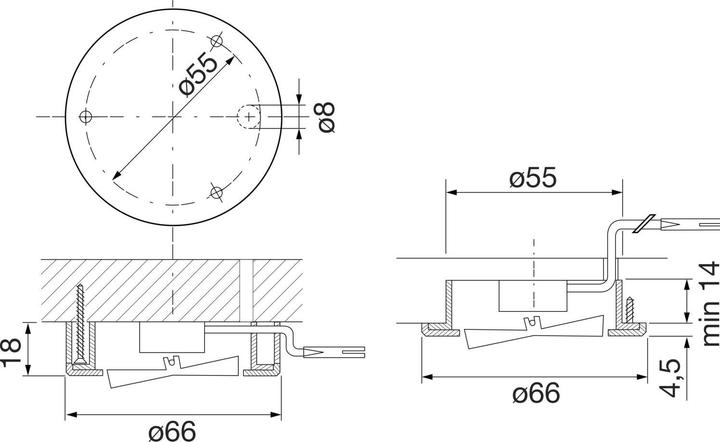 Produktbild Elektra Auf- oder Einbauschalter 230 V, Kunststoff weiss, Schalterwippe weiss