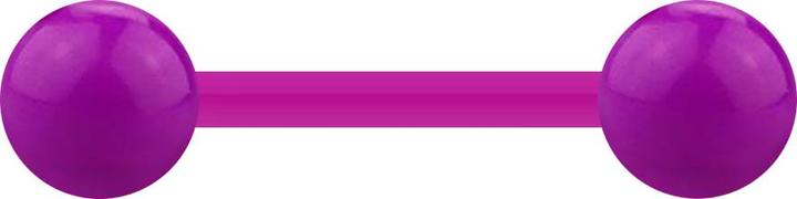 Immagine prodotto Star Piercing Barbell violett mit zwei Kugeln (Materiale sintetico, senza ottone)