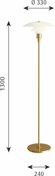 Actual product image Louis Poulsen Ph 3 1/2-2 1/2 Floor Lamp (567 lm, E27)