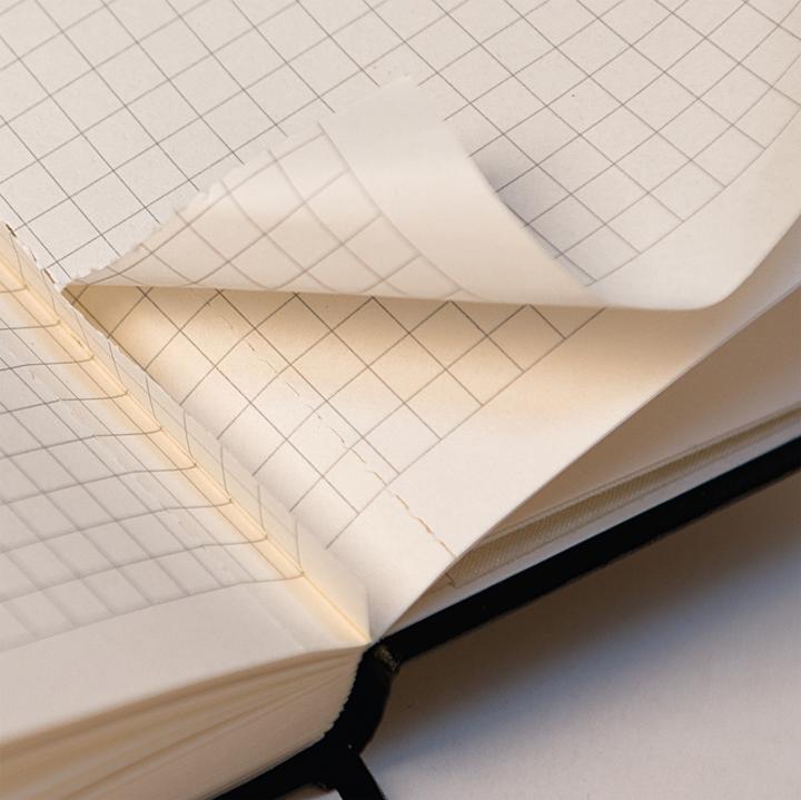 Actual product image Notebook KOMPAGNON approx. DIN A5 blank, black hardcover 192, 16 of which can be detached Be (A5, Plain, Hardcover)
