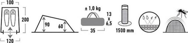 Produktbild High Peak Minilite (Kuppelzelt, 1 kg, 2 Personen)