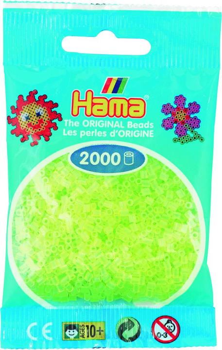 Produktbild Hama mini perler 2000stk neon gul
