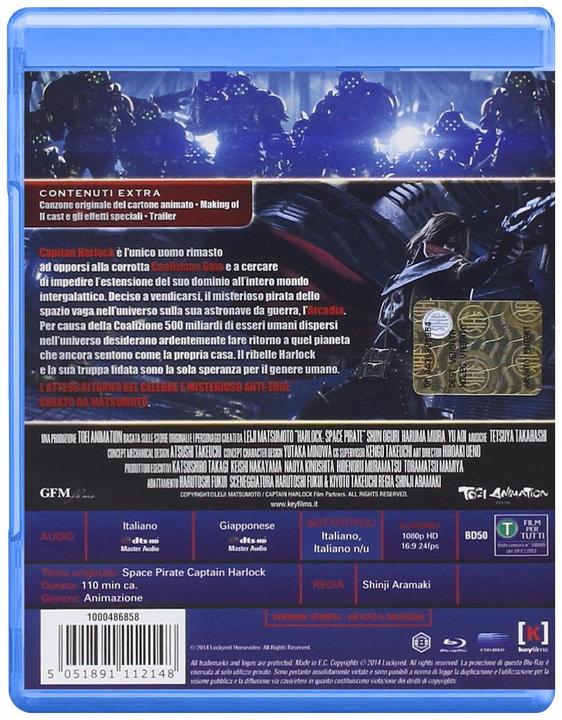 Immagine prodotto Capitan Harlock (BD) (Blu-ray, 2014, Italiano)