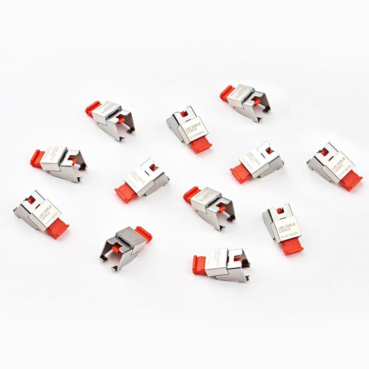 Actual product image Smart Keeper SmartKeeper NC13P1OR 12 x LAN Cable Locks 2 without Lock Key Basic Orange SLSART-0316 SLSART0316 (SL