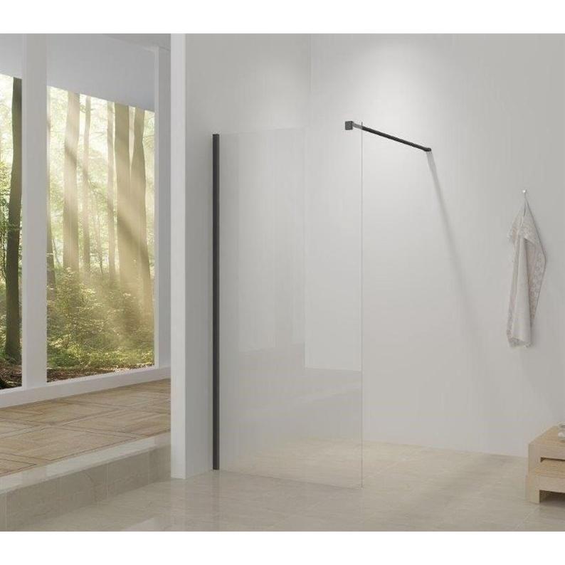 Masterjero, Badewannefaltwand, SHOWER WALL GLASS116X195CM 8MM BLACK