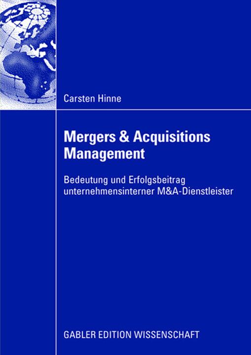 Produktbild Mergers & Acquisitions Management (Deutsch, Carsten Hinne, 2008)