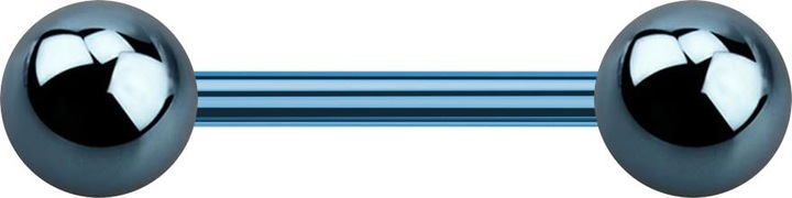 Image du produit Star Piercing Barbell bleu clair avec deux boules (sans laiton, Titane G23)