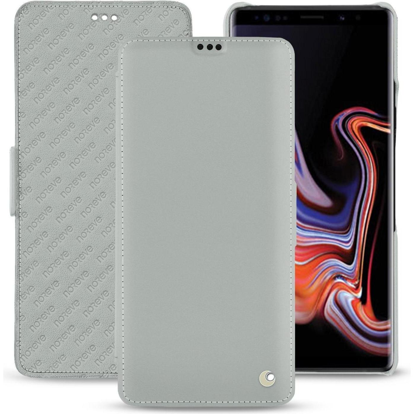 Noreve Lederschutzhülle horizontal (Samsung Galaxy Note 9), Smartphone Hülle, Grau