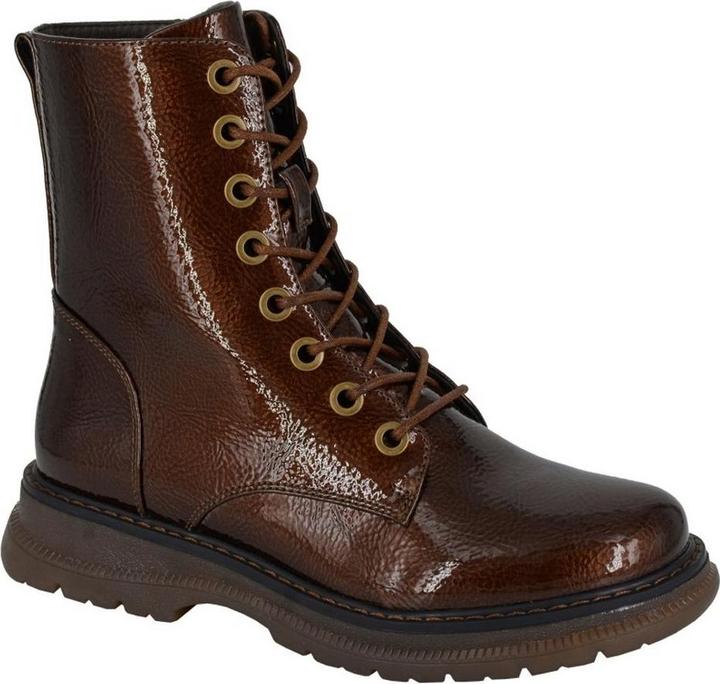 Actual product image Cipriata Annetta Patent PU combat boots (36)