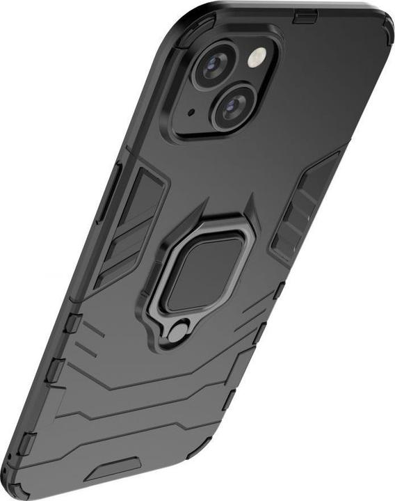 Actual product image Hurtel Ring Armor case for iPhone 14 Pro Max armoured cover magnetic holder ring black (Apple iPhone 14 Pro Max)