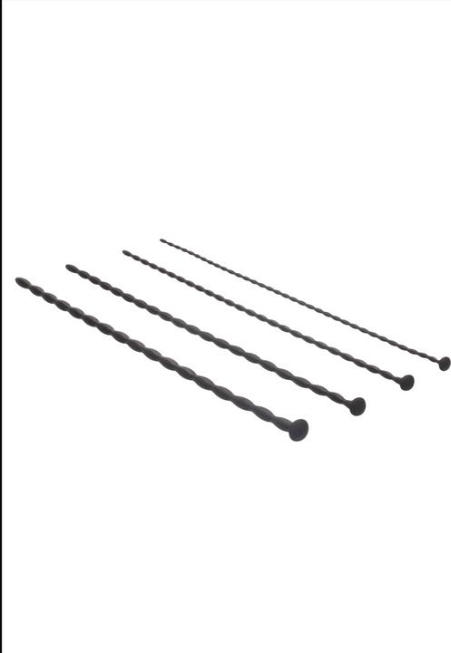 Actual product image Ouch! Silicone Spiral Screw Plug Set - Beginner Urethral Sounding