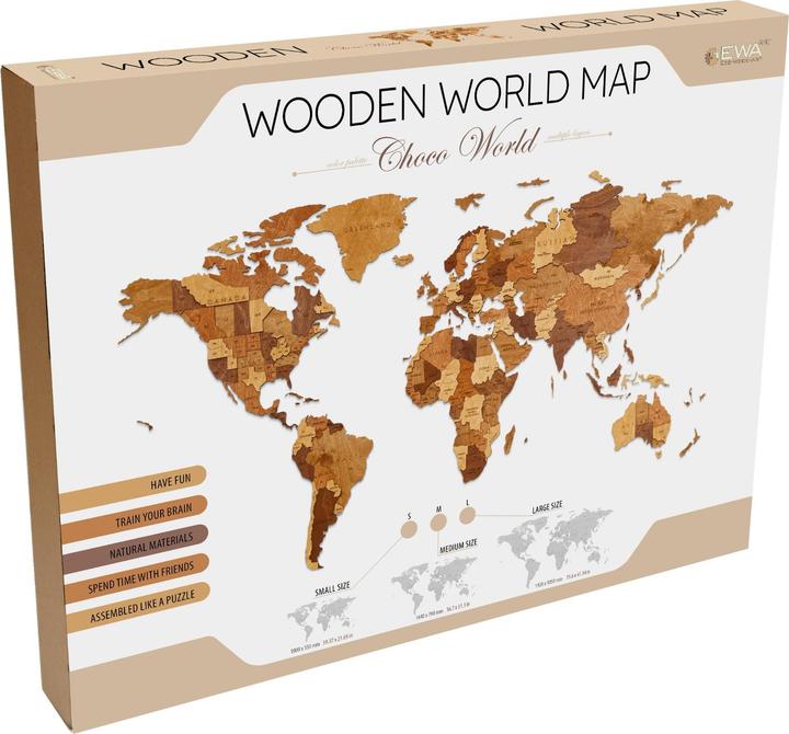 Immagine prodotto Eco Wood Art Mappa del mondo MChoco World (126 pezzi)