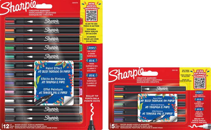 Produktbild Sharpie Creative Marker Bullet Tip | Sort & Hvid | 2 Stk (2x)