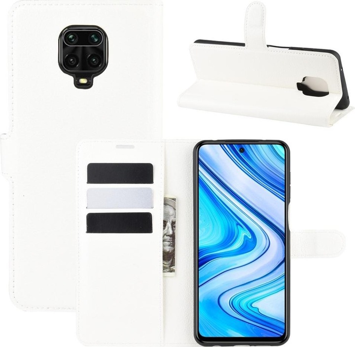 Produktbild Cover-Discount Xiaomi Redmi Note 9 Pro - Leder Etui Hülle weiss (Xiaomi Redmi Note 9S, Xiaomi Redmi Note 9 Pro, Xiaomi Redmi Note 9 Pro Max)