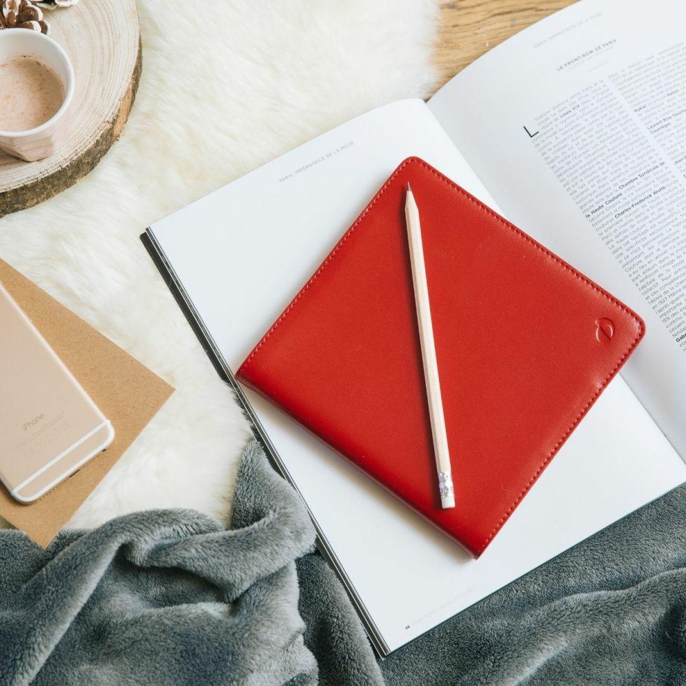 Thumbnail - Quo Vadis, Agenda, Buchkalender Minister 16x24cm Luna Leder Rot 2025 (16 x 24 cm)