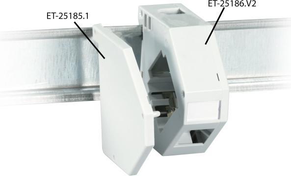 Actual product image EFB Elektronik EFB Keystone module holder 1 port, for DIN rail, plastic
