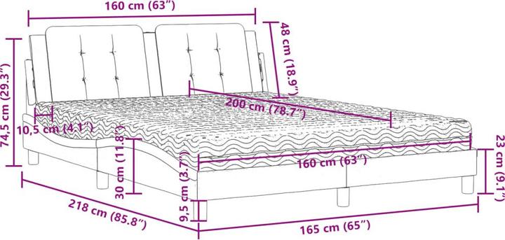 Produktbild VidaXL Kaiser (160 x 200 cm)