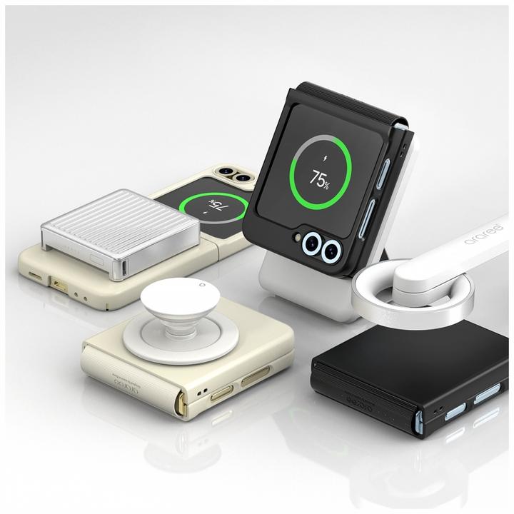 Productafbeelding Araree Case Aero Flex M MagSafe for Samsung Galaxy Z Flip6 / Z Flip7 FE cream (Samsung Galaxy Z Flip6, Samsung Galaxy Z Flip7 FE)