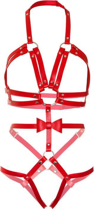 Produktbild Leg Avenue Kink Befestigter O-Ring-Gurt Teddy Gr?Sse M - Rot (M)