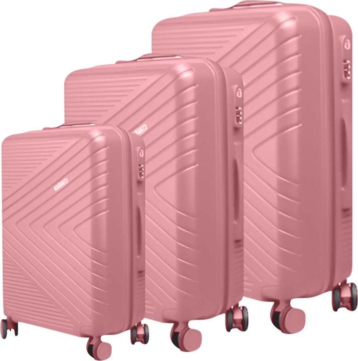 Produktbild Avizar 3er Hartschalenkoffer Chevron mit TSA-Schloss