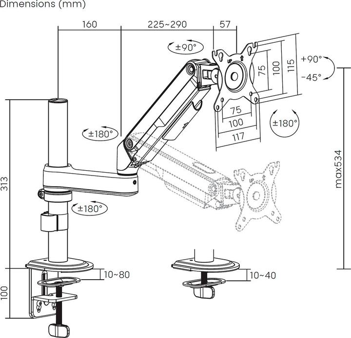 Produktbild Aisens DT32TSR-449 (Tisch, 32", 9 kg)