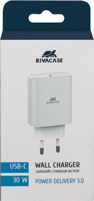 Produktbild Rivacase MOBILE CHARGER WALL/WHITE PS4193 (30 W, 2 Ports)