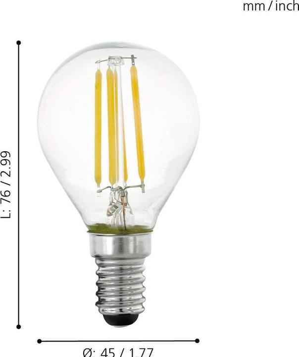 Energie-Label EGLO 110183 (E14, 470 lm, 48x)
