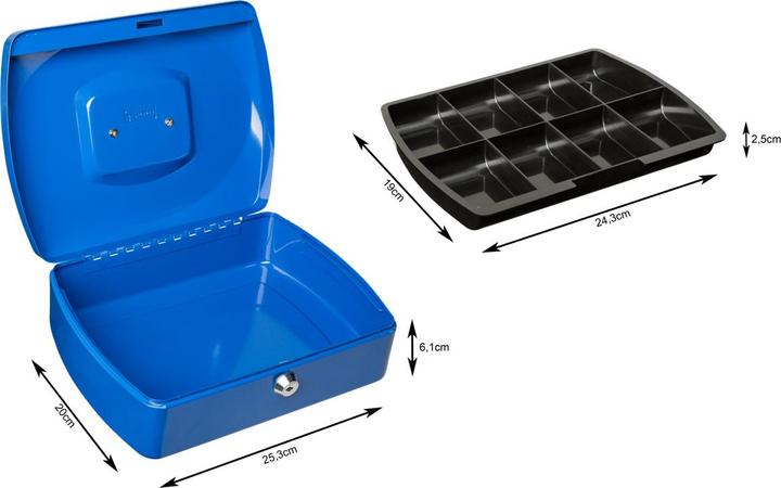 Productafbeelding Idena Geldkistje 10" 255x200x90mm, blauw
