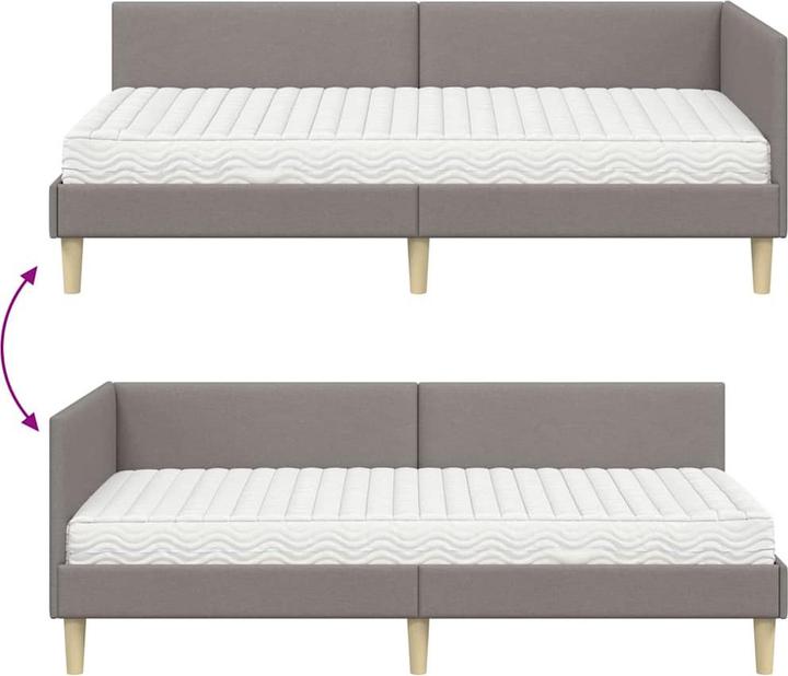 Image du produit vidaXL Eckbettgestell (90 x 200 cm)