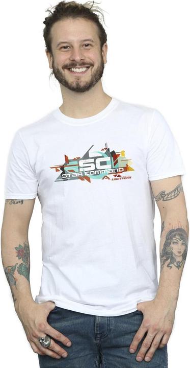 Actual product image Disney Mens Lightyear Star Command Graphic Title T-Shirt (5XL)