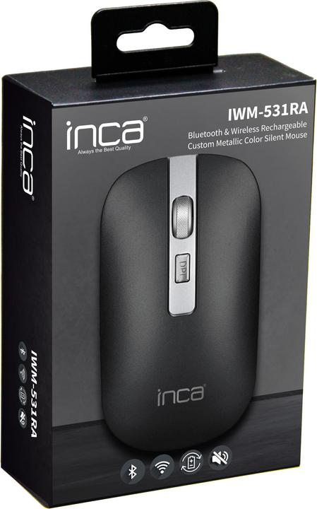 Actual product image Inca Mouse IWM-531RA Bluetooth & Wirel.,Battery,Spec.Metallic (Cable, Wireless)