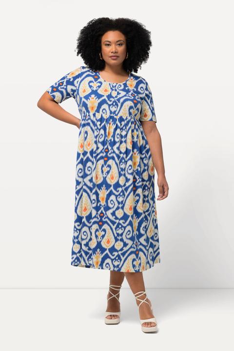 Actual product image Ulla Popken Paisley Print Empire Knit A-line Pocket Dress (54)
