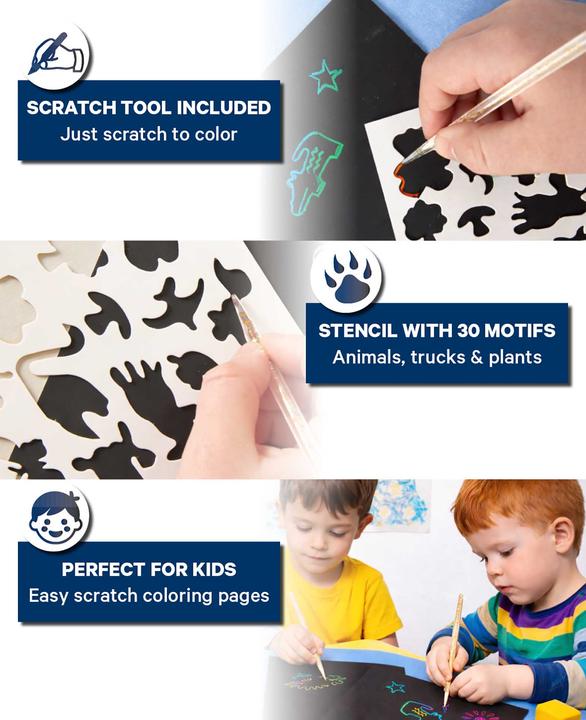 Produktbild I Am Creative Scratchset, Rainbow, 30 Motive