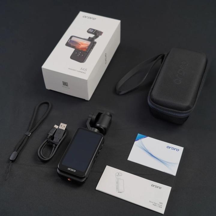 Actual product image NoName Ordro Pocket M5 3-Axis Gimbal Camera, 5K, for Vlogging and YouTube – Black (8 Mpx)