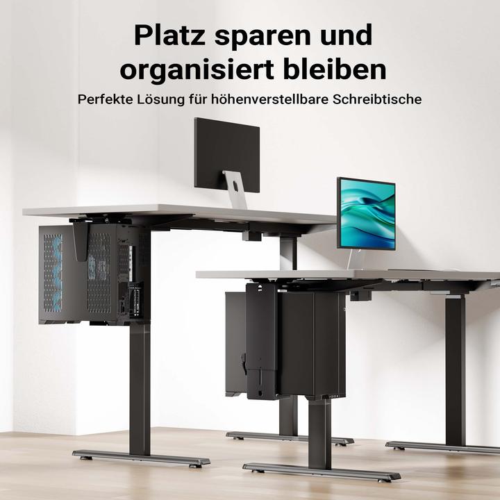 Immagine prodotto Wiltec Supporto per PC da sotto la scrivania Computer da tavolo girevole a 360° e senza interruzioni