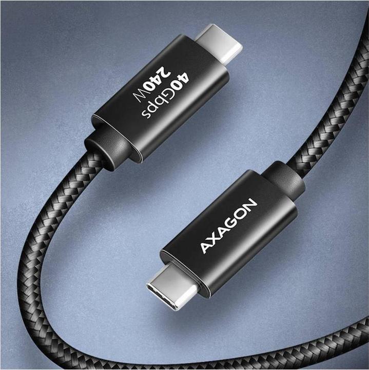 Produktbild Axagon BUCM4X-CM10AB NEWGEN USB-C <> USB-C 4 Gen 3x2 Kabel 0,5 m Schwarz (0.50 m, 240 W)