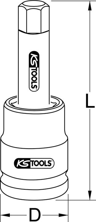 Immagine prodotto KS Tools presa esagonale da 3/4" per bit di potenza