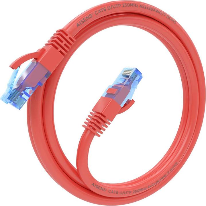 Produktbild Aisens CABLE RED LATIGUILLO RJ45 CAT.6 UTP AWG26 CCA ROJO 1.5M (U/UTP, CAT6, 1.50 m)