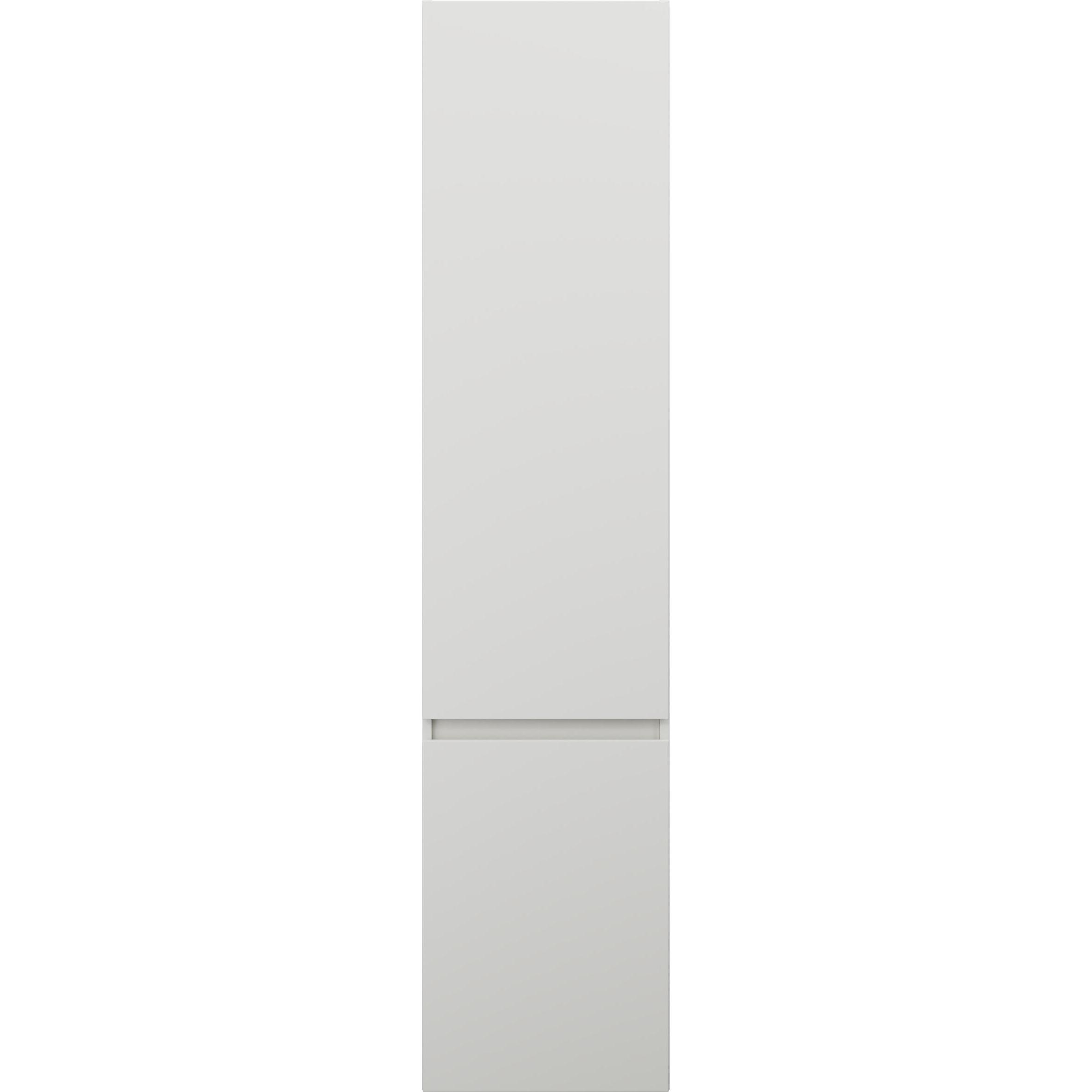 burgbad, Badezimmerschrank, Lin20 Hochschrank Wandhängend mit 2 Türen inklusive Winkelablagen, Tiefe 245mm, Türanschl