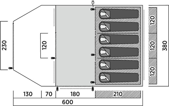 Actual product image Easy Camp - Tent Kullen 6 Air (Tunnel tent, 6 persons)