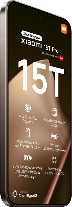 Produktbild Xiaomi 15T Pro (256 GB, Mocha Gold, 6.83", Dual SIM, 5G)