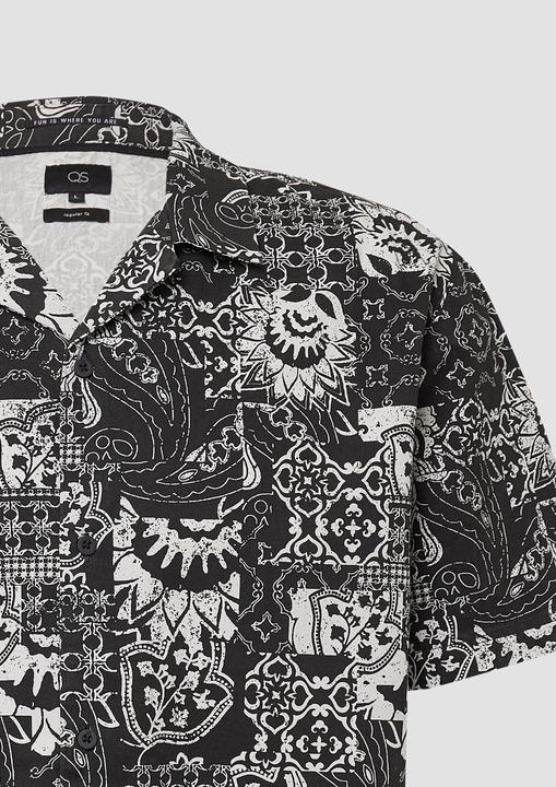 Produktbild S.Oliver Hemd Resort Fit: Baumwollhemd mit All-over-Print (XXL)