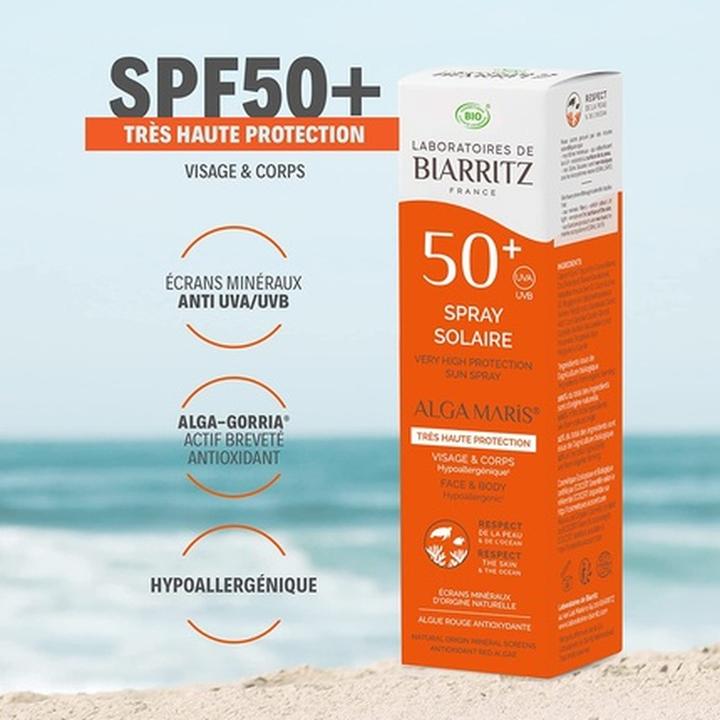 Produktbild Laboratoires de Biarritz Alga Maris (Sonnenspray, SPF 50+, 100 ml, 500 g)