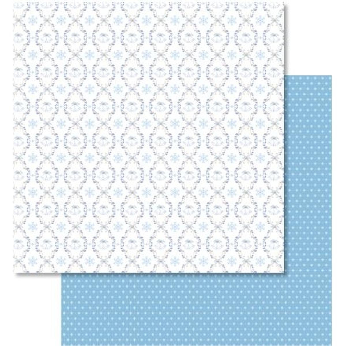 Ursus, Bastelpapier, Scrapbook Paper Classic Christmas blau/braun12x12 Zoll VE=5 Blatt Motiv 1 (5 x)
