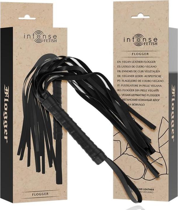 Actual product image Intense Fetish Látigo De Cuero Vegano