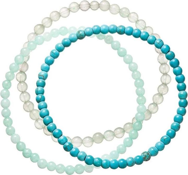 Immagine prodotto Evolution Group Charming Set Of Mineral Stone Bracelets 43043.3 Turquoise